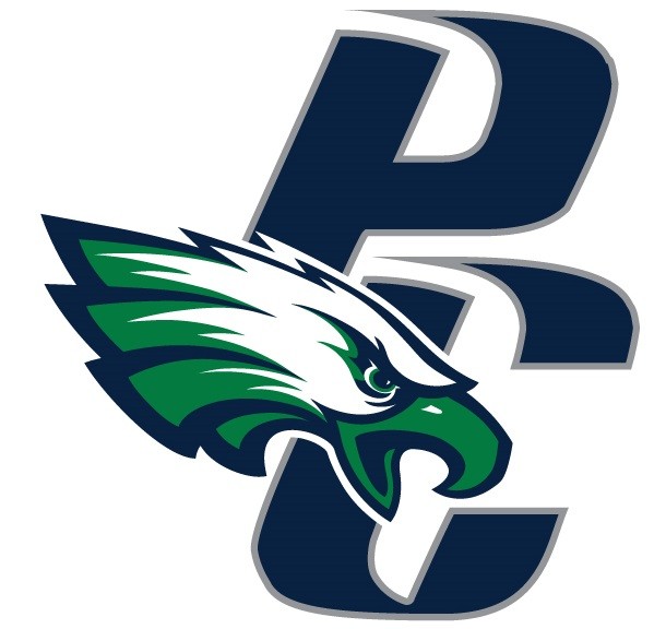 Logo with eagle head and the letters PC